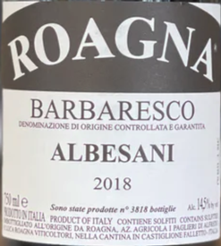 Roagna Barolo Albesani 2018